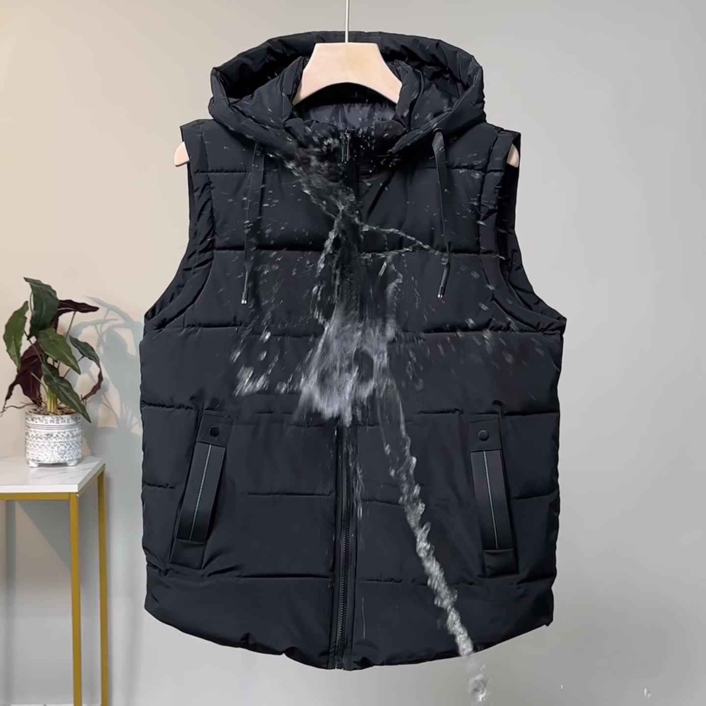 Thick Insulated Hooded Vest