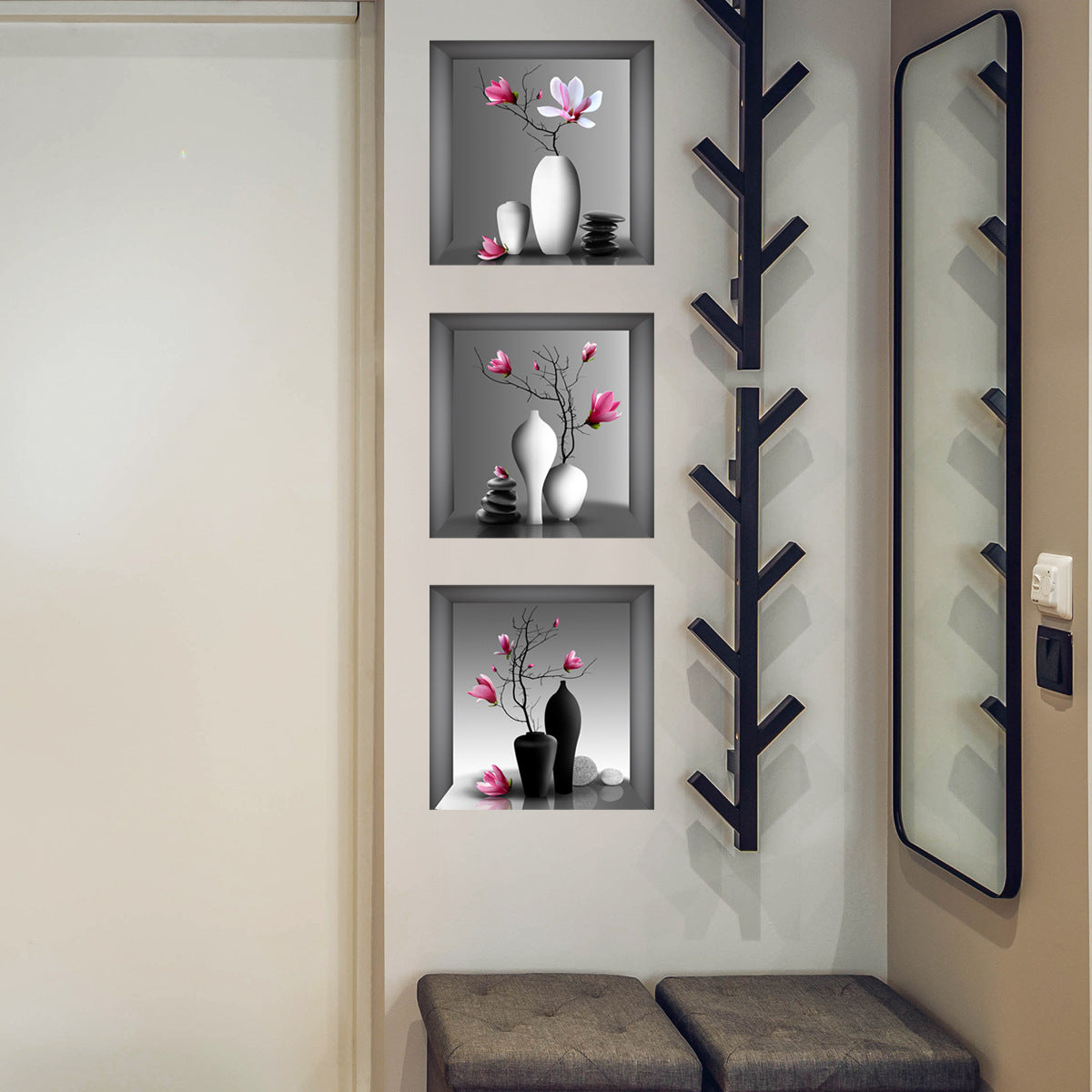 3pcs Elegant Floral Wall Art