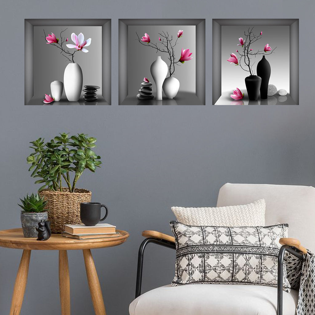 3pcs Elegant Floral Wall Art
