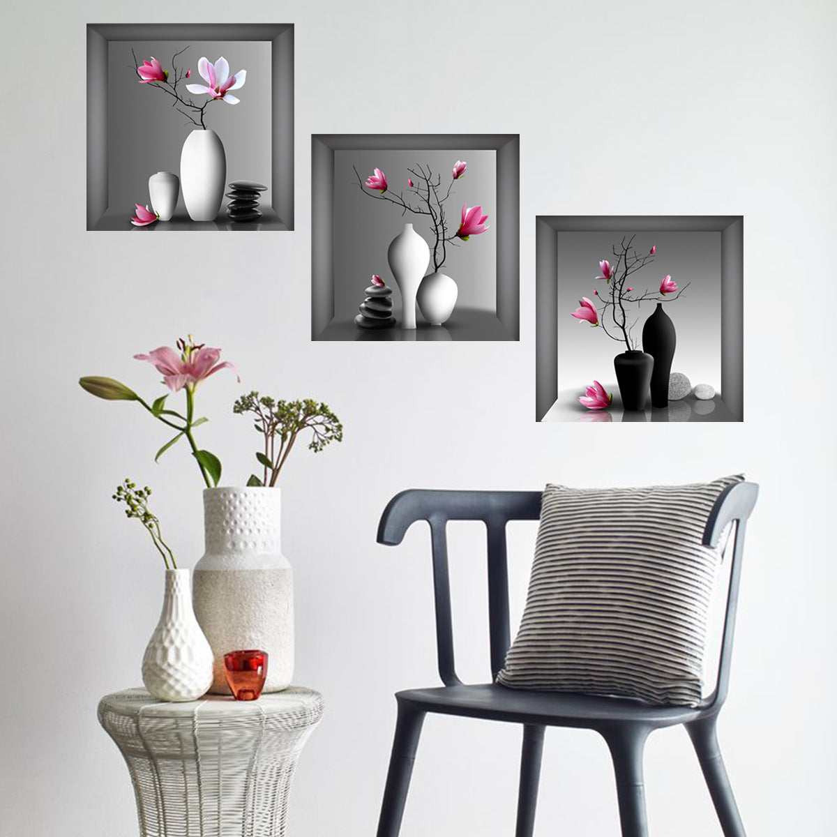3pcs Elegant Floral Wall Art