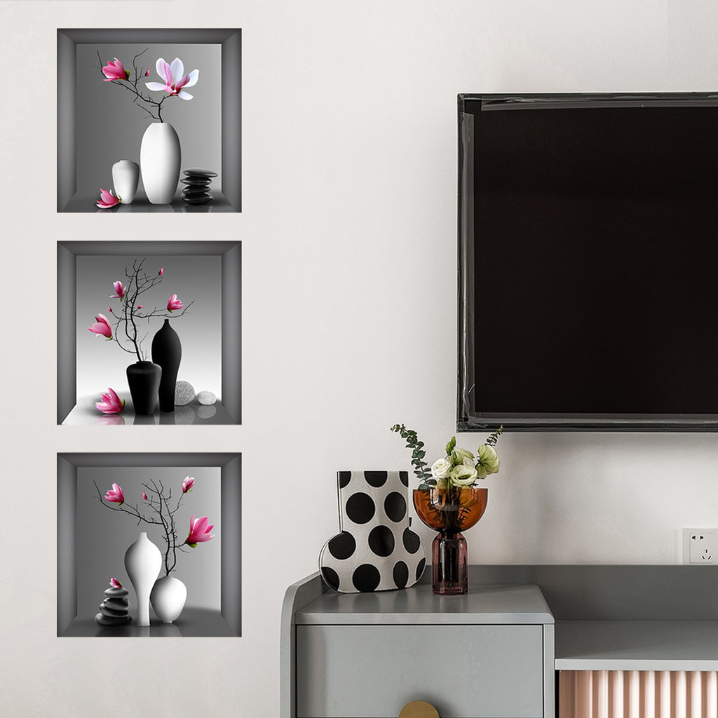 3pcs Elegant Floral Wall Art