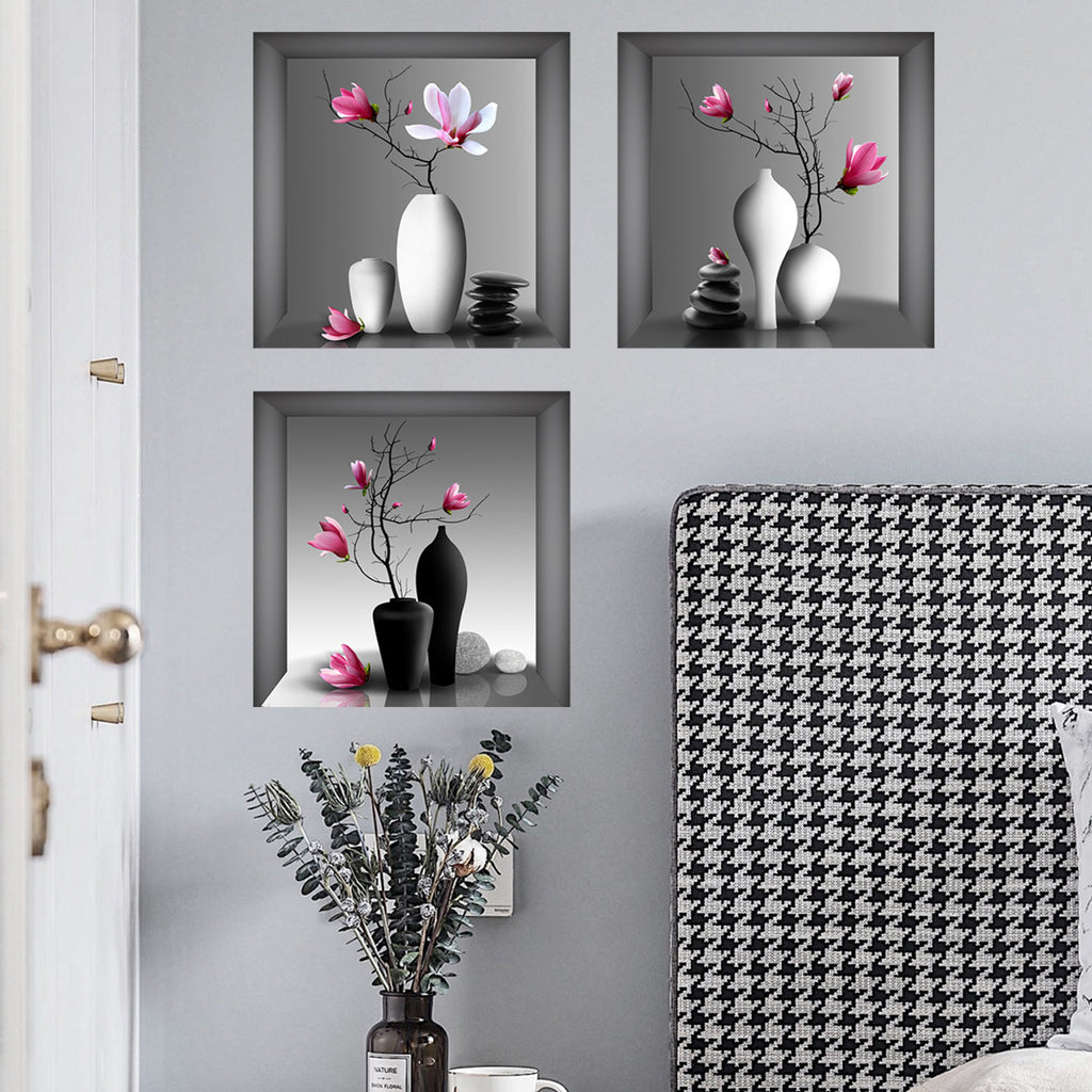 3pcs Elegant Floral Wall Art