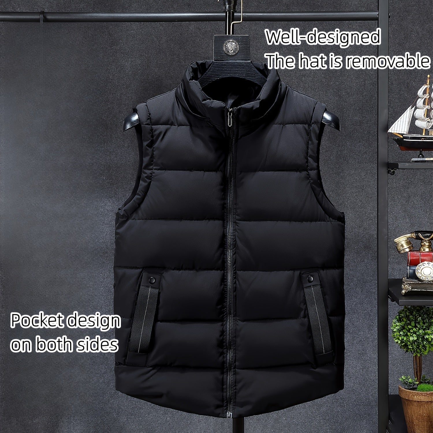 Thick Insulated Hooded Vest