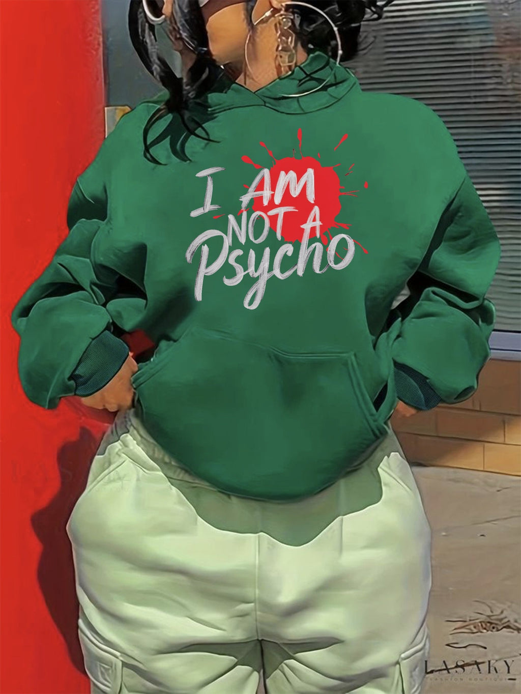 ”I Am NOT a Psycho" Graphic Hoodie