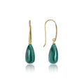 Hera Polished Stone Drop Earrings Malachite