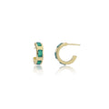 Cora Chunky Huggie Hoops Green Onyx