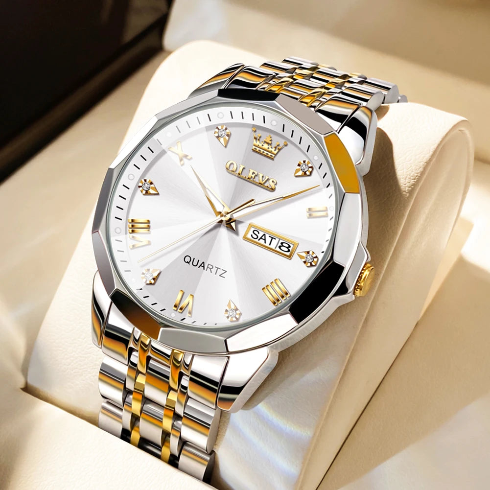 OLEVS Luminous Date Week Trend Dress Reloj