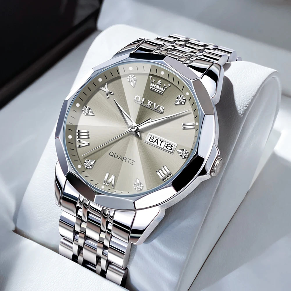 OLEVS Luminous Date Week Trend Dress Reloj