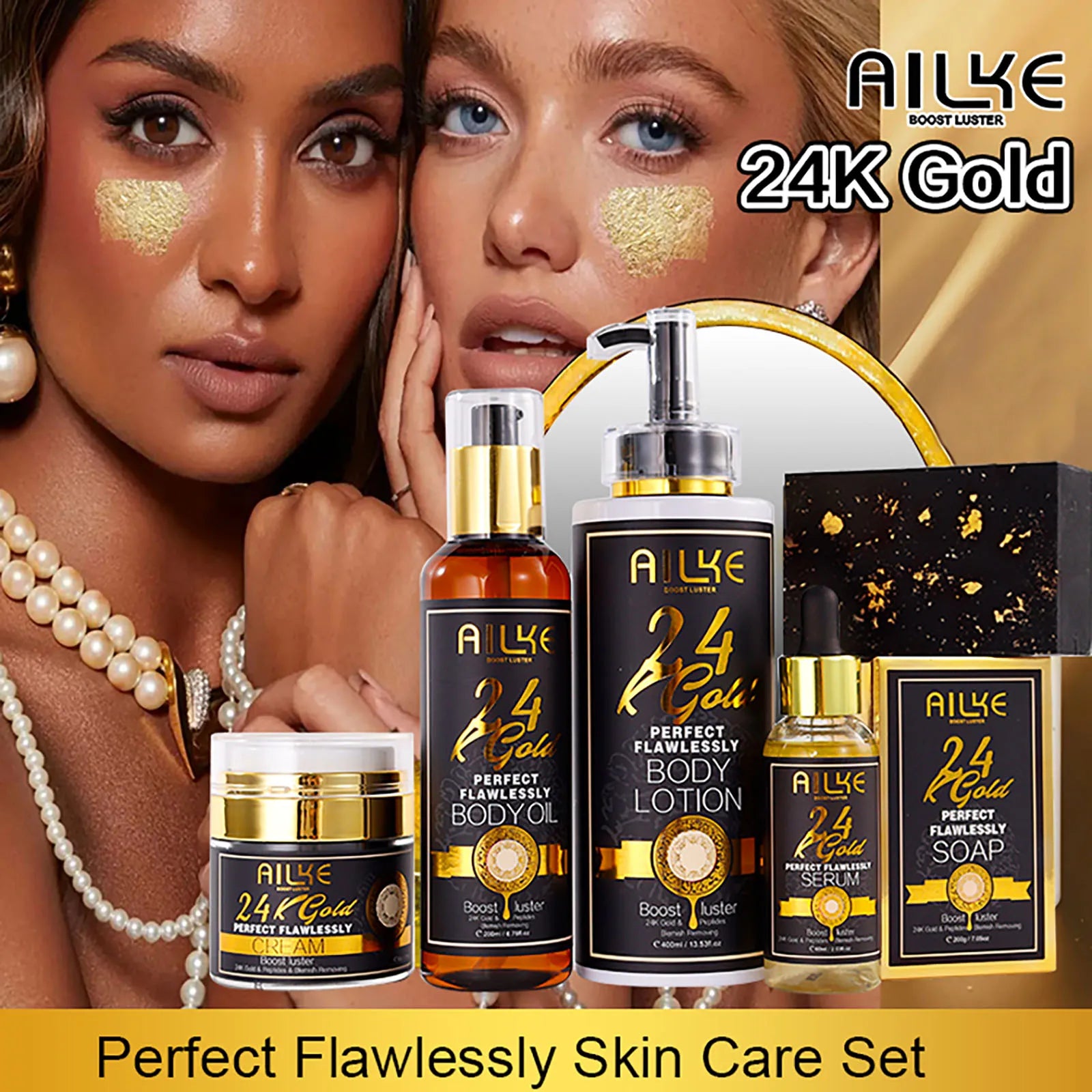 AILKE 24K Gold Collagen Skin Care Set