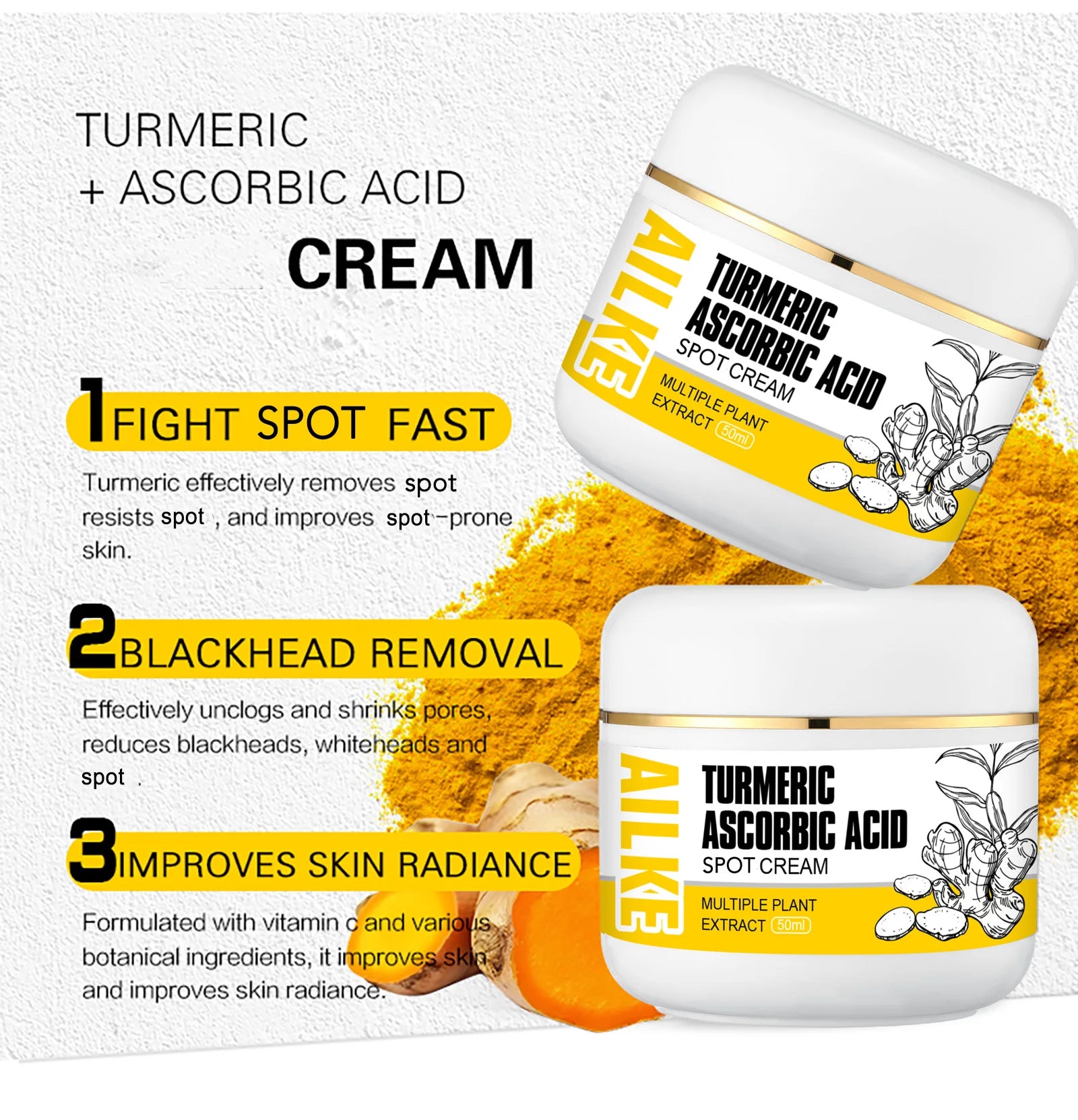 AILKE Organic Turmeric Skin Care Set