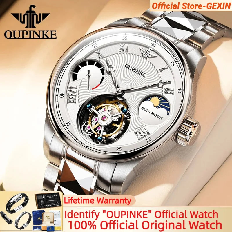 OUPINKE Tourbillon Automatic Mechanical Wrist watches