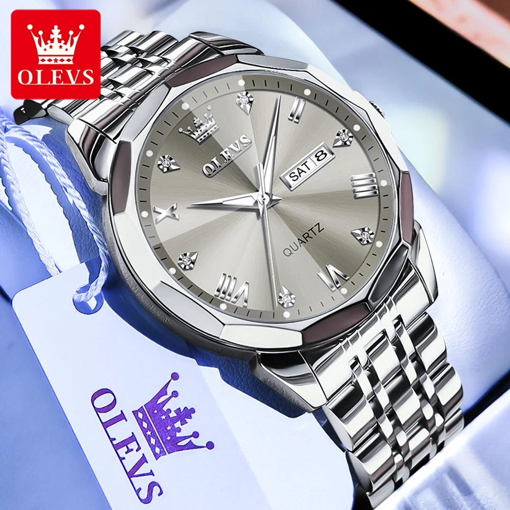 OLEVS Luminous Date Week Trend Dress Reloj