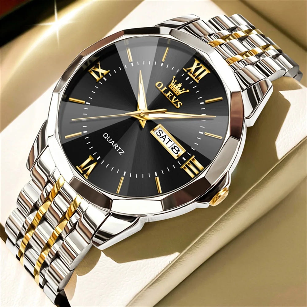 OLEVS Luminous Date Week Trend Dress Reloj