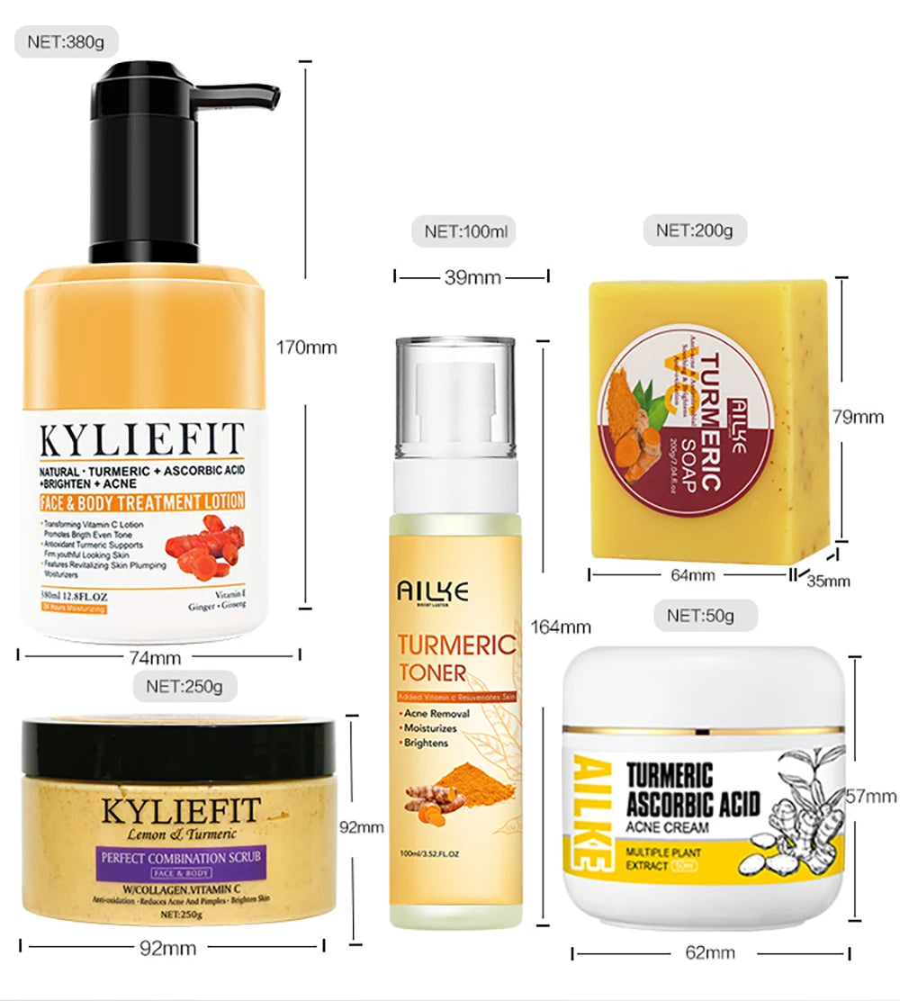 AILKE Organic Turmeric Skin Care Set