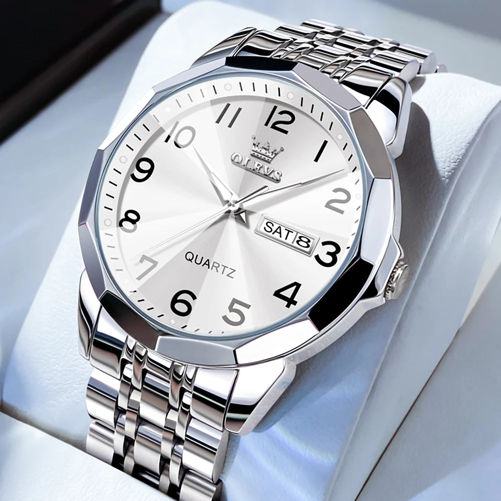 OLEVS Luminous Date Week Trend Dress Reloj