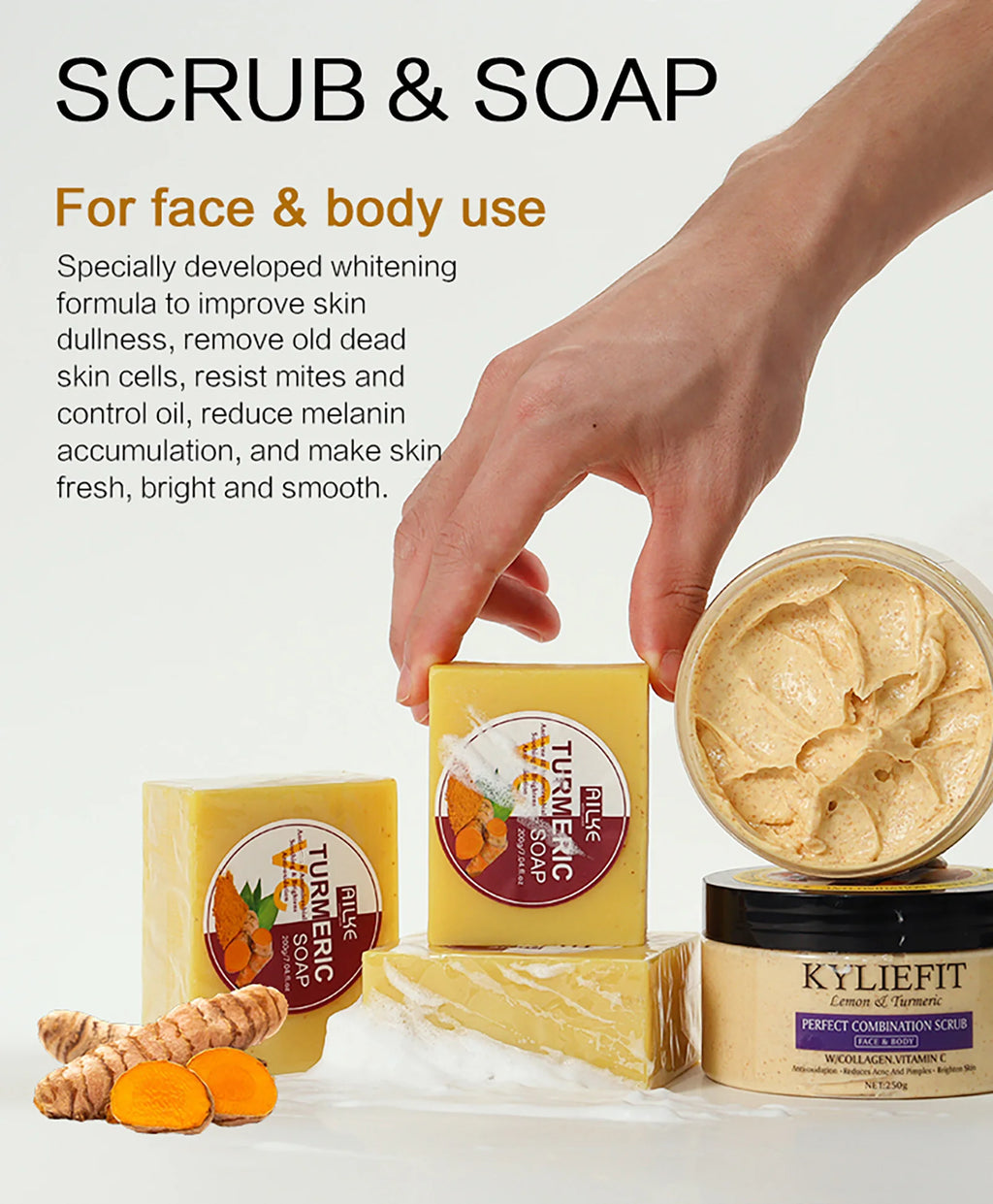 AILKE Organic Turmeric Skin Care Set