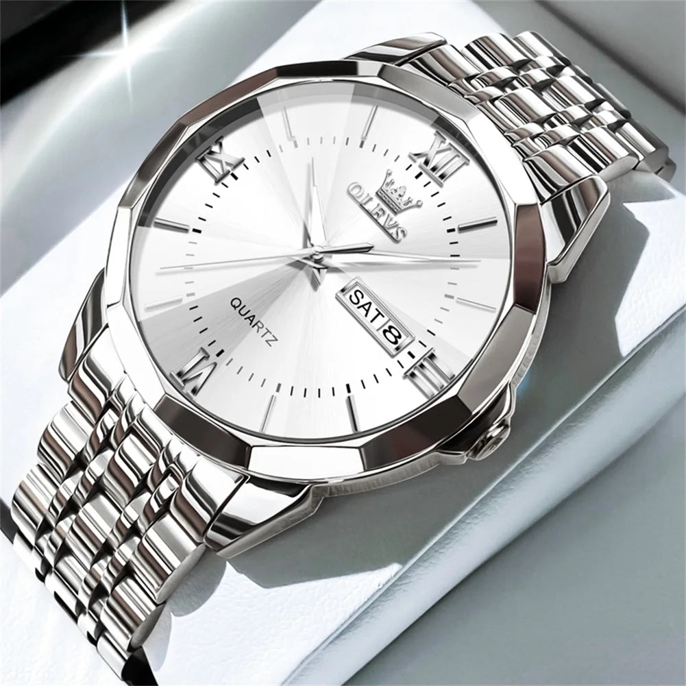 OLEVS Luminous Date Week Trend Dress Reloj