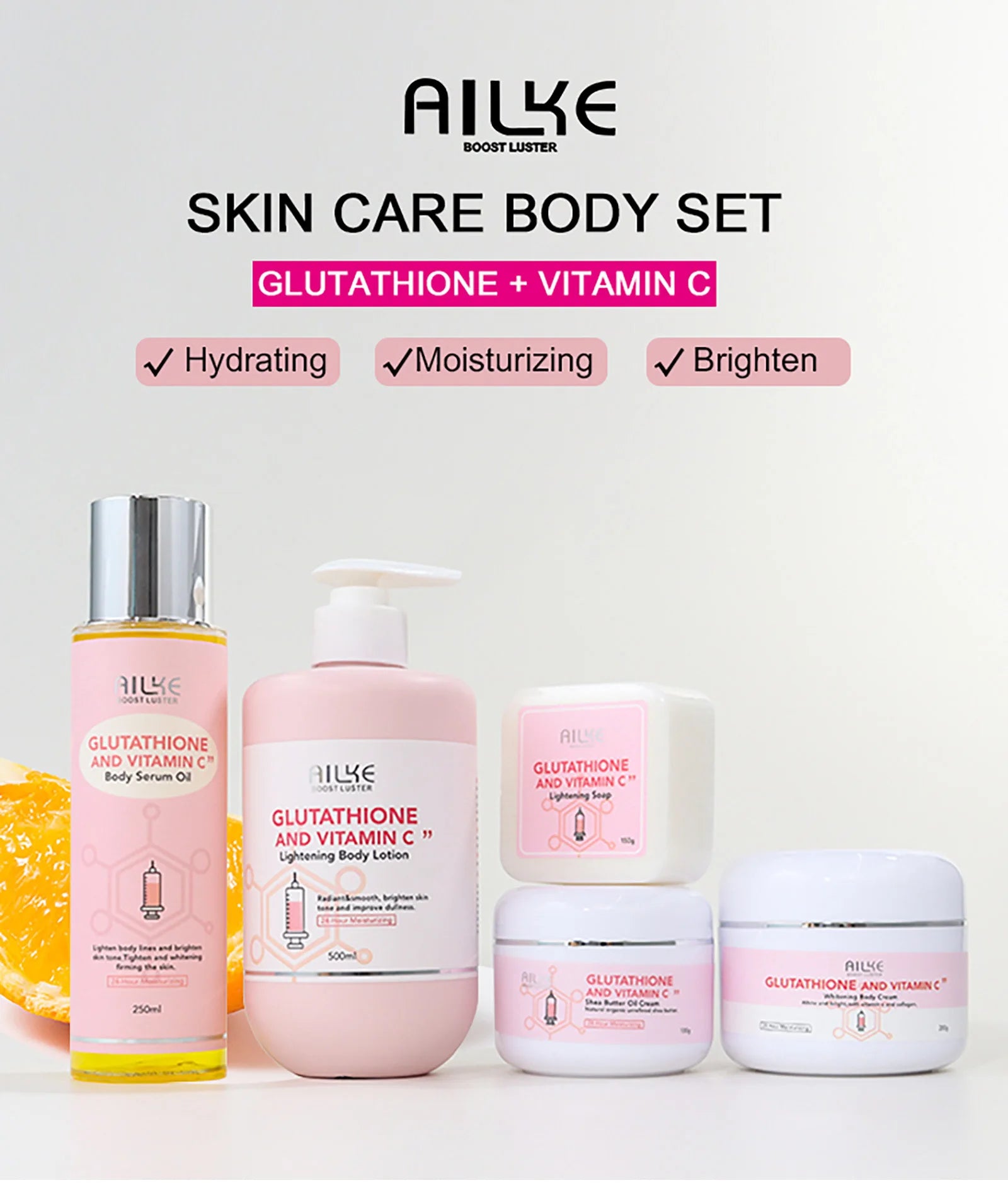 AILKE Brightening Skin Care Set, With Vitamin C