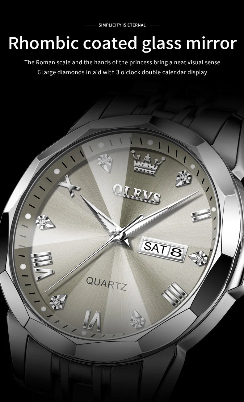 OLEVS Luminous Date Week Trend Dress Reloj