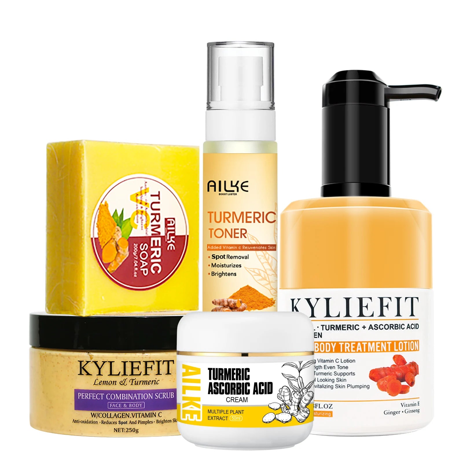 AILKE Organic Turmeric Skin Care Set