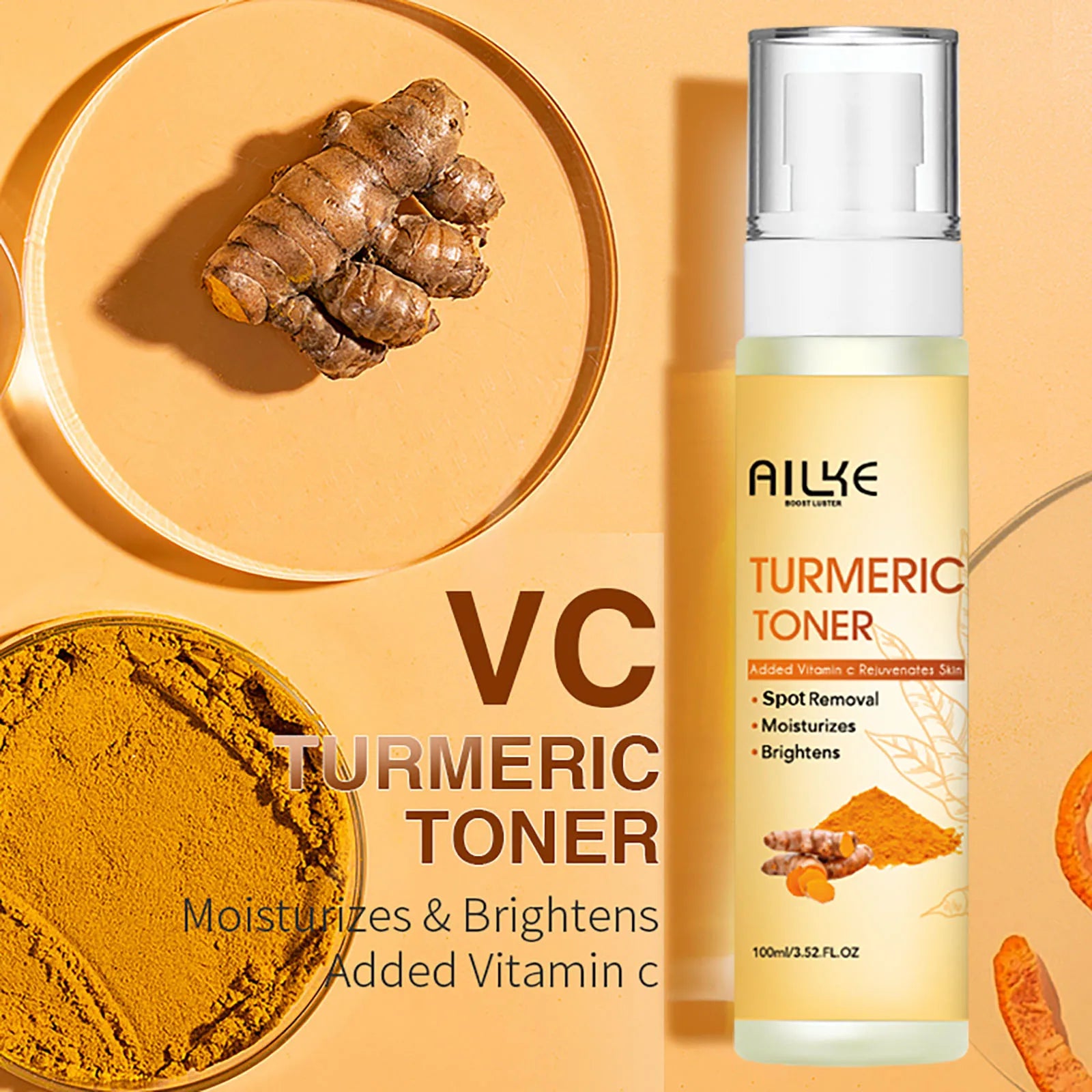 AILKE Organic Turmeric Skin Care Set