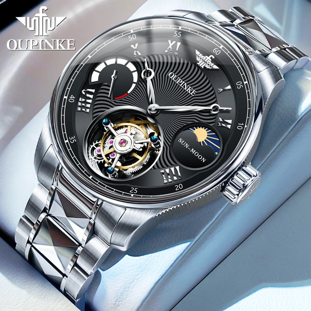 OUPINKE Tourbillon Automatic Mechanical Wrist watches