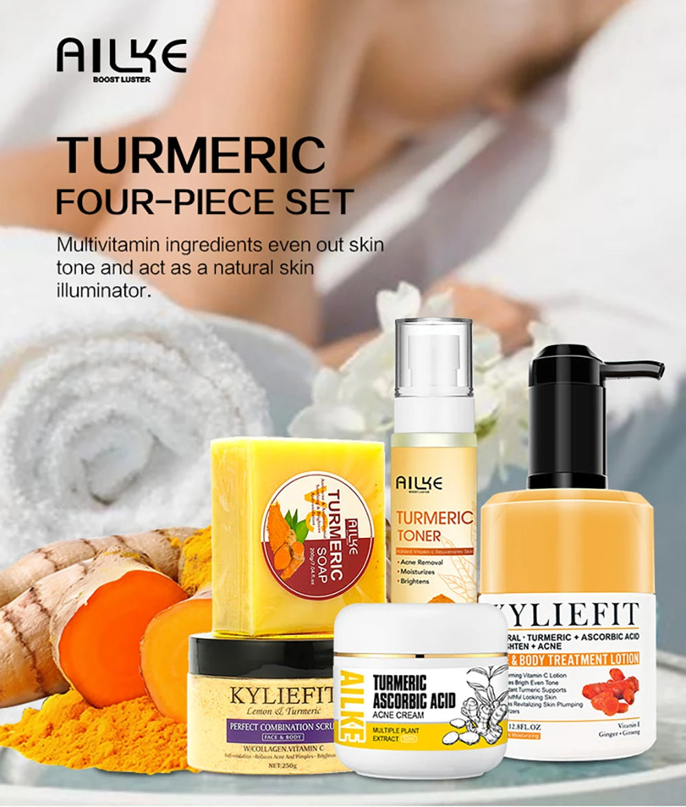 AILKE Organic Turmeric Skin Care Set