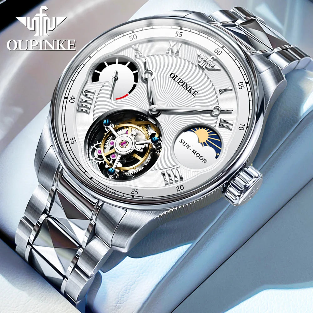 OUPINKE Tourbillon Automatic Mechanical Wrist watches