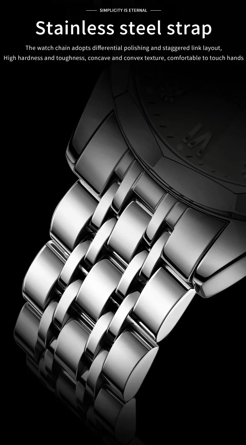 OLEVS Luminous Date Week Trend Dress Reloj