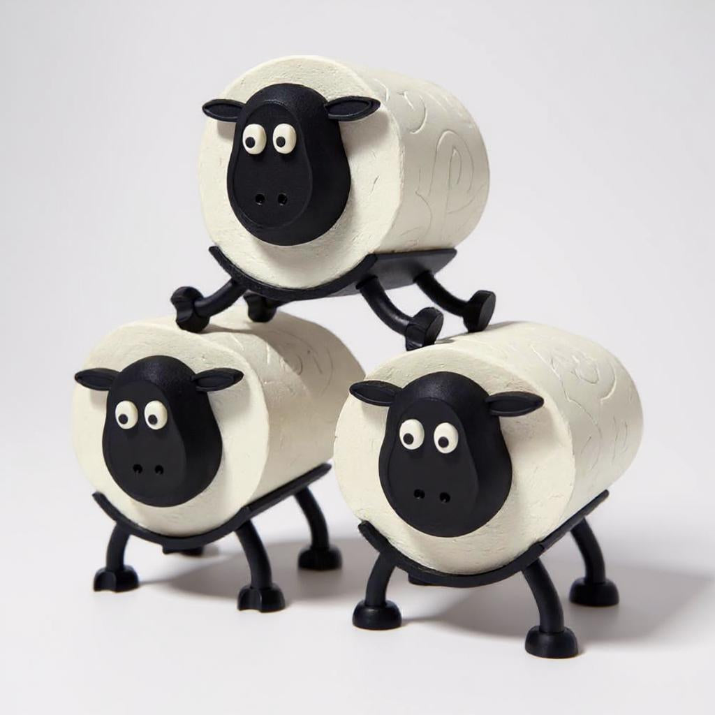 Sheep Toilet Roll Holder – Funny 3D Printed Bathroom Décor | Made in UK |