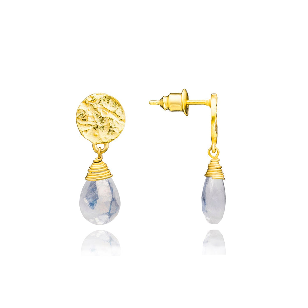 Classic Athena Drop Earrings: Moonstone
