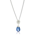 Classic Athena Gemstone Necklace: Silver & Iolite